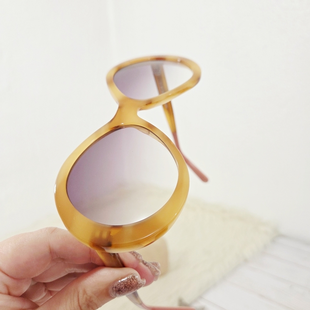 Chloé Women's Oversized Bonnie Infinity Sunglasses Lt Havana Gradient Purple - Picture 7 of 10